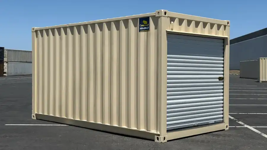 16ft Refurbished Storage Container with Roll-Up Door